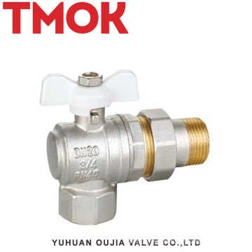 New Nickel plating Brass Angle Ball Valve